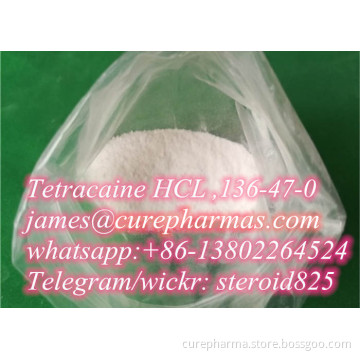 High purity Tetracaine CAS 94-24-6 Tetracaine Hcl Tetracaine hydrochloride CAS.136-47-0